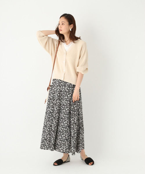 GLOBAL WORK（グローバルワーク）の「ボリュームワッフルニットカーデ/822630（カーディガン/ボレロ・レディース・ホワイト/ベージュ/ネイビー/イエロー/グレー・MEDIUM/LARGE）」の6枚目の写真