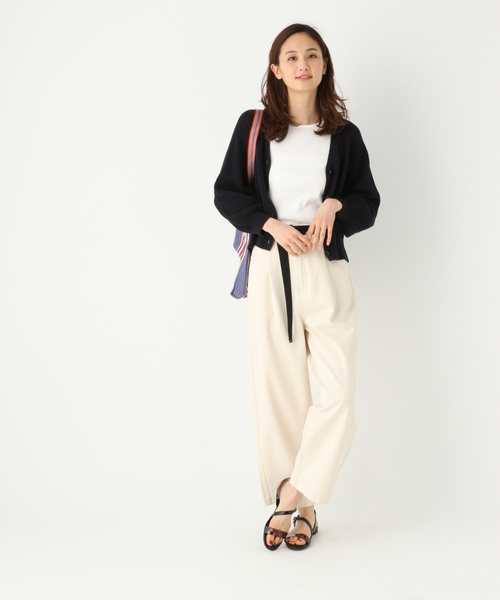 GLOBAL WORK（グローバルワーク）の「ボリュームワッフルニットカーデ/822630（カーディガン/ボレロ・レディース・ホワイト/ベージュ/ネイビー/イエロー/グレー・MEDIUM/LARGE）」の8枚目の写真