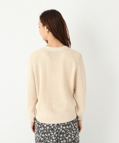 GLOBAL WORK（グローバルワーク）の「ボリュームワッフルニットカーデ/822630（カーディガン/ボレロ・レディース・ホワイト/ベージュ/ネイビー/イエロー/グレー・MEDIUM/LARGE）」の10枚目の写真