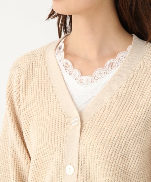 GLOBAL WORK（グローバルワーク）の「ボリュームワッフルニットカーデ