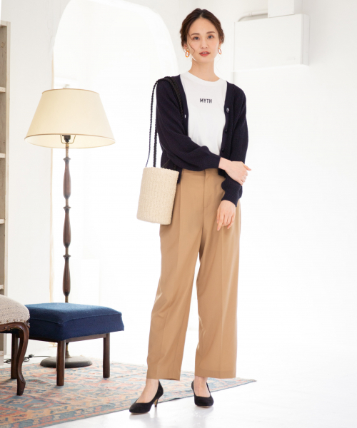 GLOBAL WORK（グローバルワーク）の「ボリュームワッフルニットカーデ/822630（カーディガン/ボレロ・レディース・ホワイト/ベージュ/ネイビー/イエロー/グレー・MEDIUM/LARGE）」の18枚目の写真