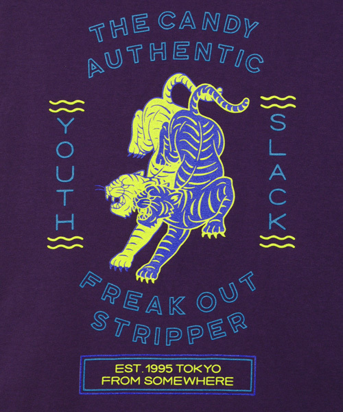Candy Stripper(キャンディストリッパー)の「FREAK OUT BIG Tシャツ(Tシャツ/カットソー・レディース・パープル/ブラウン/オフホワイト/ブラック・2)」の7枚目の写真