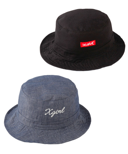 X-girl(エックスガール)の「BASIC REVERSIBLE HAT(ハット・レディース・ブラック/ベージュ/オリーブ・ONE SIZE)」の1枚目の写真