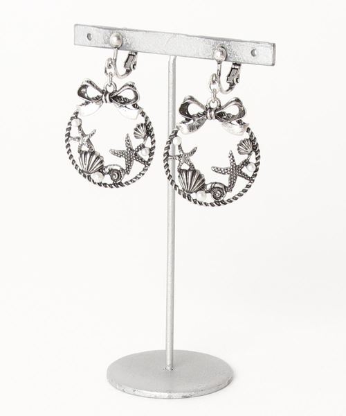 Femme アクシーズファム のファッション アクセサリー セール イヤリング 両耳用 マリン リボンイヤリング イヤリング 両耳用 Axes