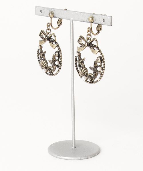 Femme アクシーズファム のファッション アクセサリー セール イヤリング 両耳用 マリン リボンイヤリング イヤリング 両耳用 Axes