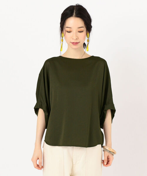 SHIPS（シップス）の「〈手洗い可能〉コットンサテンドルマンスリーブブラウス（シャツ/ブラウス・レディース・ライトホワイト/ベージュ系その他/ライトブラウン・ONE SIZE）」の19枚目の写真