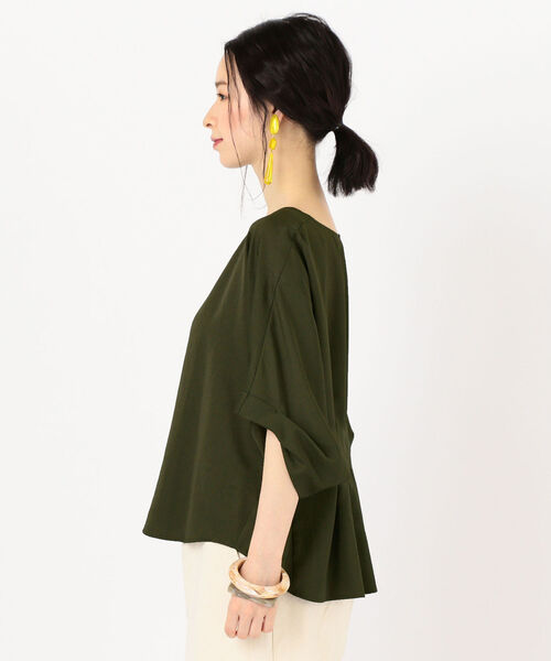 SHIPS（シップス）の「〈手洗い可能〉コットンサテンドルマンスリーブブラウス（シャツ/ブラウス・レディース・ライトホワイト/ベージュ系その他/ライトブラウン・ONE SIZE）」の20枚目の写真