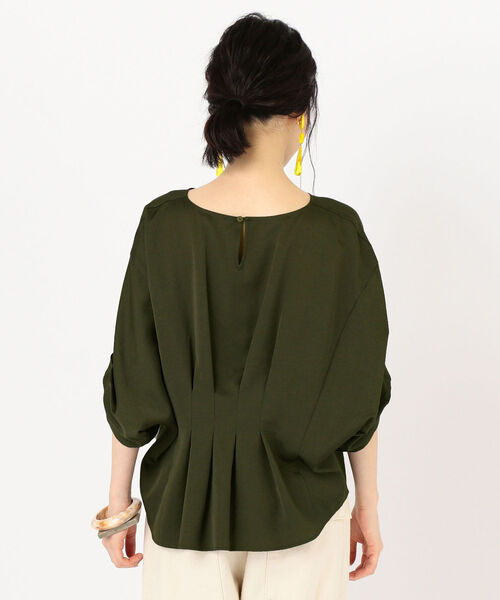 SHIPS（シップス）の「〈手洗い可能〉コットンサテンドルマンスリーブブラウス（シャツ/ブラウス・レディース・ライトホワイト/ベージュ系その他/ライトブラウン・ONE SIZE）」の21枚目の写真