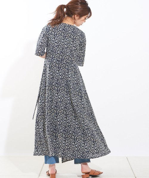 natural couture（ナチュラルクチュール）の「カシュクールガウンワンピース（ワンピース・レディース・ネイビー/ピンク/ミント・FREE）」の18枚目の写真