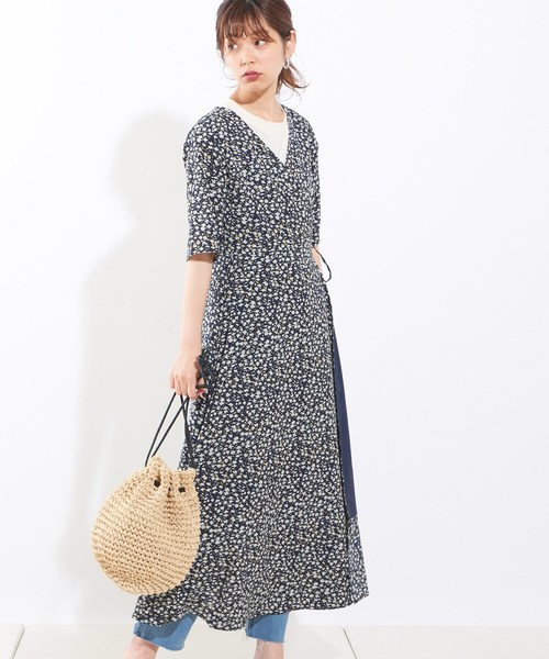 natural couture（ナチュラルクチュール）の「カシュクールガウンワンピース（ワンピース・レディース・ネイビー/ピンク/ミント・FREE）」の19枚目の写真