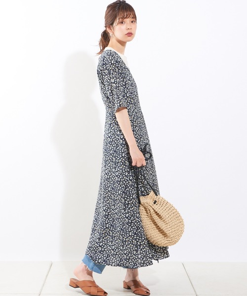 natural couture（ナチュラルクチュール）の「カシュクールガウンワンピース（ワンピース・レディース・ネイビー/ピンク/ミント・FREE）」の20枚目の写真