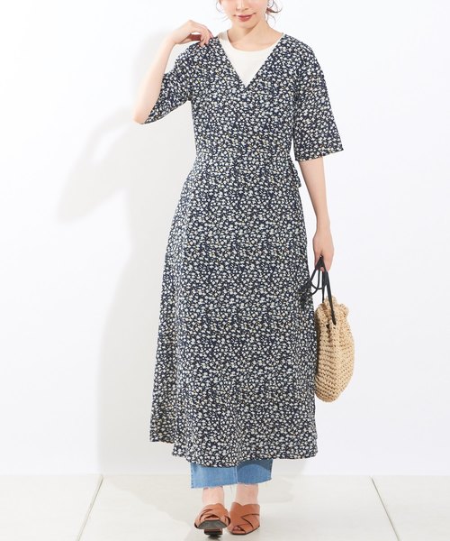 natural couture（ナチュラルクチュール）の「カシュクールガウンワンピース（ワンピース・レディース・ネイビー/ピンク/ミント・FREE）」の21枚目の写真