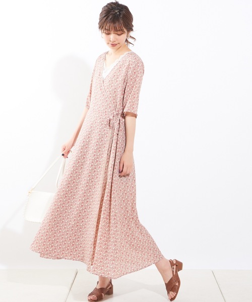 natural couture（ナチュラルクチュール）の「カシュクールガウンワンピース（ワンピース・レディース・ネイビー/ピンク/ミント・FREE）」の12枚目の写真