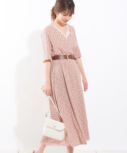 natural couture（ナチュラルクチュール）の「カシュクールガウンワンピース（ワンピース・レディース・ネイビー/ピンク/ミント・FREE）」の14枚目の写真