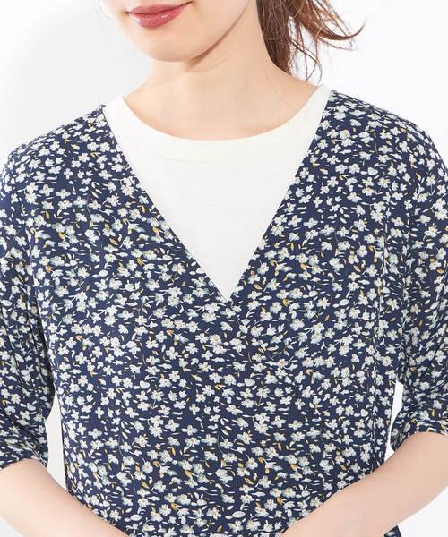 natural couture（ナチュラルクチュール）の「カシュクールガウンワンピース（ワンピース・レディース・ネイビー/ピンク/ミント・FREE）」の8枚目の写真