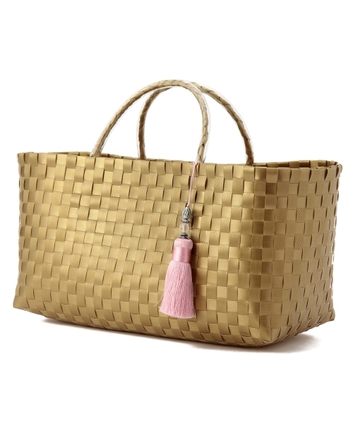 UNITED ARROWS（ユナイテッドアローズ）の「PP テープバスケット【M】NEW-2014春夏（トートバッグ・レディース・ホワイト/ゴールド/ブラック/ネイビー・フリー）」の6枚目の写真