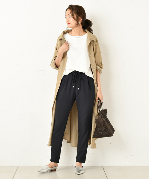 DouDou（ドゥドゥ）の「バックヘンリー半袖（Tシャツ/カットソー・レディース・オフホワイト/カーキ/ブラック系その他・FREE）」の6枚目の写真