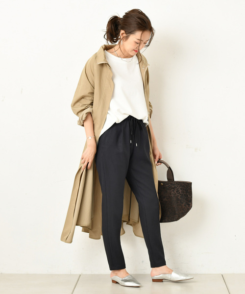 DouDou（ドゥドゥ）の「バックヘンリー半袖（Tシャツ/カットソー・レディース・オフホワイト/カーキ/ブラック系その他・FREE）」の8枚目の写真