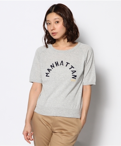 SHIPS for women（シップスフォーウィメン）の「ショートスリーブ ロゴプルオーバー（ニット/セーター・レディース・ライトホワイト/ホワイト/グレー/ネイビー/イエロー・ONE SIZE）」の3枚目の写真