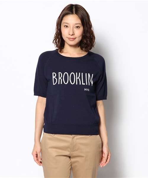 SHIPS for women（シップスフォーウィメン）の「ショートスリーブ ロゴプルオーバー（ニット/セーター・レディース・ライトホワイト/ホワイト/グレー/ネイビー/イエロー・ONE SIZE）」の14枚目の写真