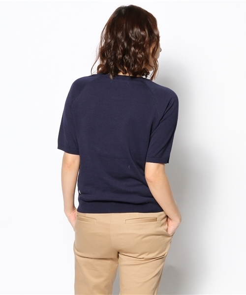 SHIPS for women（シップスフォーウィメン）の「ショートスリーブ ロゴプルオーバー（ニット/セーター・レディース・ライトホワイト/ホワイト/グレー/ネイビー/イエロー・ONE SIZE）」の12枚目の写真