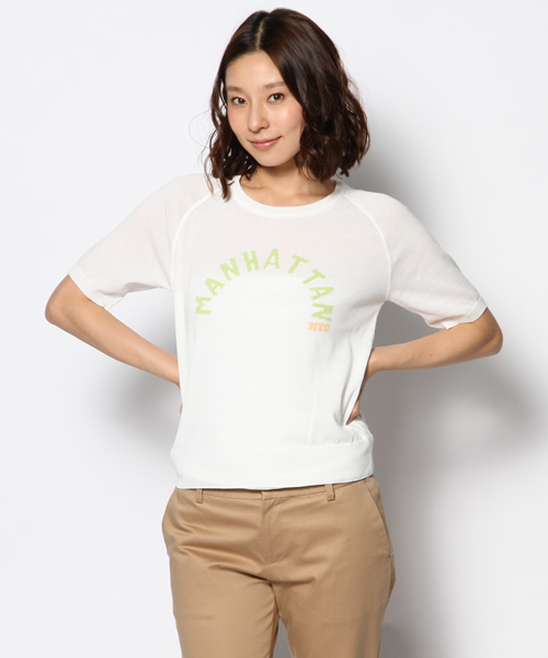 SHIPS for women（シップスフォーウィメン）の「ショートスリーブ ロゴプルオーバー（ニット/セーター・レディース・ライトホワイト/ホワイト/グレー/ネイビー/イエロー・ONE SIZE）」の6枚目の写真