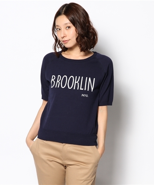 SHIPS for women（シップスフォーウィメン）の「ショートスリーブ ロゴプルオーバー（ニット/セーター・レディース・ライトホワイト/ホワイト/グレー/ネイビー/イエロー・ONE SIZE）」の16枚目の写真