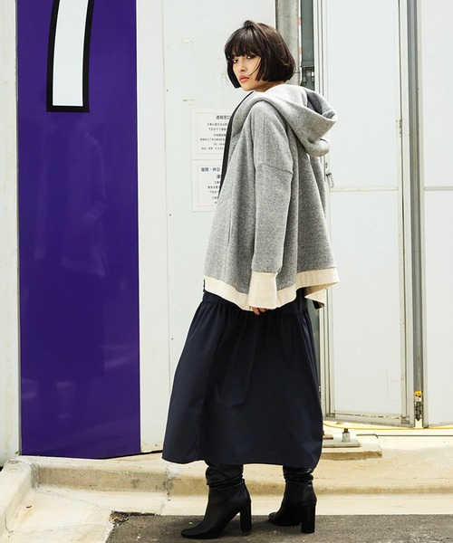 AVIE（アビィ）の「【RENEWAL】テントライン裏毛パーカー（パーカー・レディース・ブラック/グレー/ホワイト/ベージュ・38）」の20枚目の写真