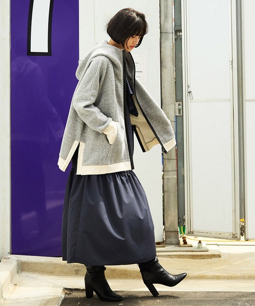 AVIE（アビィ）の「【RENEWAL】テントライン裏毛パーカー（パーカー・レディース・ブラック/グレー/ホワイト/ベージュ・38）」の19枚目の写真