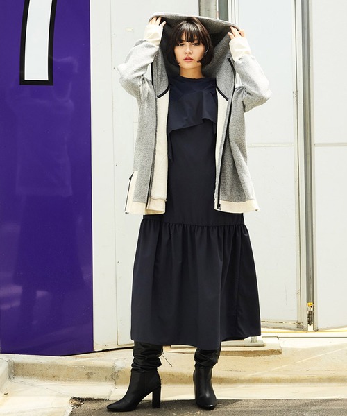 AVIE（アビィ）の「【RENEWAL】テントライン裏毛パーカー（パーカー・レディース・ブラック/グレー/ホワイト/ベージュ・38）」の18枚目の写真