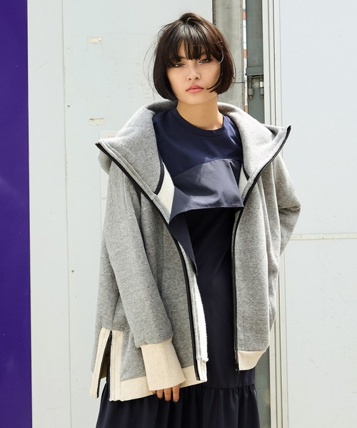 AVIE（アビィ）の「【RENEWAL】テントライン裏毛パーカー（パーカー・レディース・ブラック/グレー/ホワイト/ベージュ・38）」の12枚目の写真