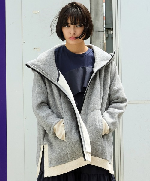 AVIE（アビィ）の「【RENEWAL】テントライン裏毛パーカー（パーカー・レディース・ブラック/グレー/ホワイト/ベージュ・38）」の13枚目の写真