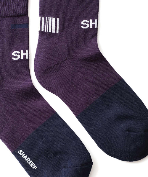 SHAREEF(シャリーフ)の「LOGO SOX(ソックス/靴下・メンズ・パープル/ターコイズブルー/ライム・FREE)」の14枚目の写真