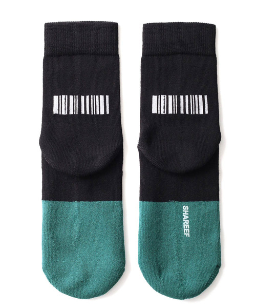 SHAREEF(シャリーフ)の「LOGO SOX(ソックス/靴下・メンズ・パープル/ターコイズブルー/ライム・FREE)」の4枚目の写真