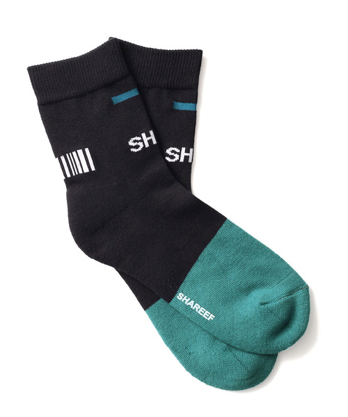 SHAREEF(シャリーフ)の「LOGO SOX(ソックス/靴下・メンズ・パープル/ターコイズブルー/ライム・FREE)」の5枚目の写真