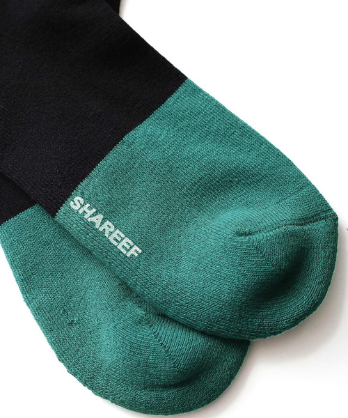 SHAREEF(シャリーフ)の「LOGO SOX(ソックス/靴下・メンズ・パープル/ターコイズブルー/ライム・FREE)」の7枚目の写真
