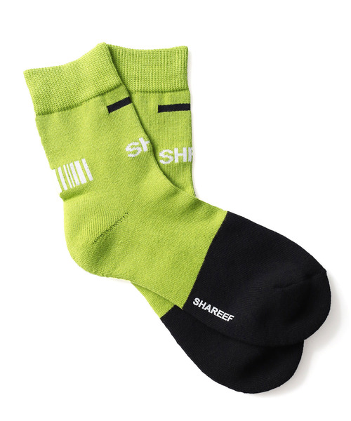 SHAREEF(シャリーフ)の「LOGO SOX(ソックス/靴下・メンズ・パープル/ターコイズブルー/ライム・FREE)」の9枚目の写真