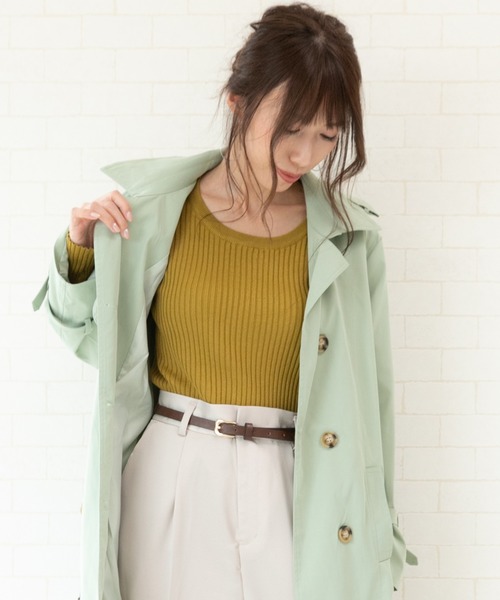 Jewelobe(ジュエローブ)の「バックオープンリブニットトップス(ニット/セーター・レディース・ベージュ/ブラック/グリーン/オレンジ・FREE)」の10枚目の写真