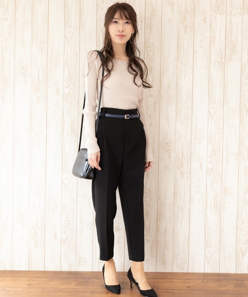 Jewelobe(ジュエローブ)の「バックオープンリブニットトップス(ニット/セーター・レディース・ベージュ/ブラック/グリーン/オレンジ・FREE)」の14枚目の写真