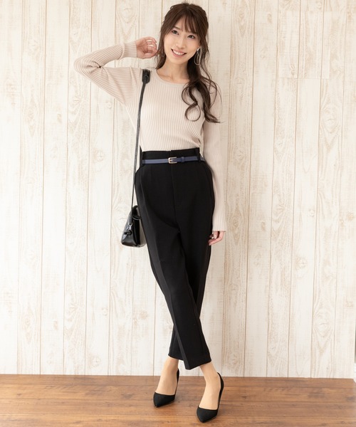 Jewelobe(ジュエローブ)の「バックオープンリブニットトップス(ニット/セーター・レディース・ベージュ/ブラック/グリーン/オレンジ・FREE)」の16枚目の写真