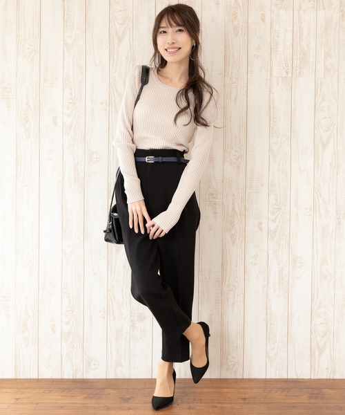 Jewelobe(ジュエローブ)の「バックオープンリブニットトップス(ニット/セーター・レディース・ベージュ/ブラック/グリーン/オレンジ・FREE)」の17枚目の写真