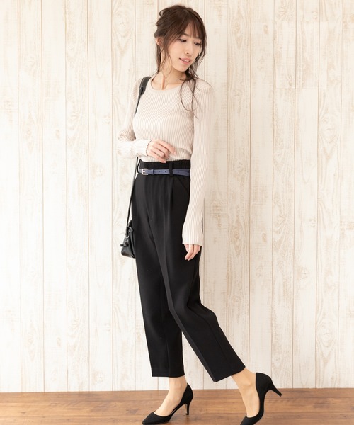 Jewelobe(ジュエローブ)の「バックオープンリブニットトップス(ニット/セーター・レディース・ベージュ/ブラック/グリーン/オレンジ・FREE)」の22枚目の写真