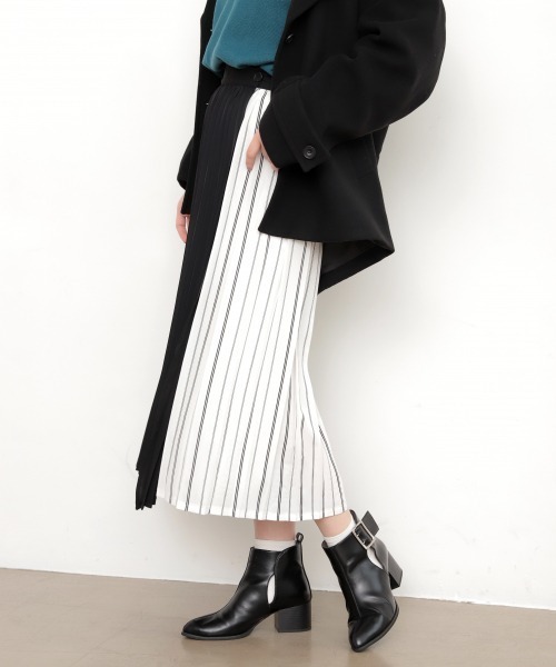 PAGEBOY（ページボーイ）の「ストライププリーツラップスカート
