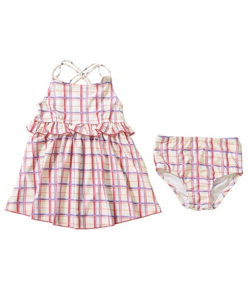 devirock（デビロック）の「キャミワンピース風水着（水着・キッズ・ホワイト/オレンジ系その他/レッド系その他/ブラック/レッド・130cm/110cm/100cm/150cm/120cm/160cm/140cm）」の16枚目の写真