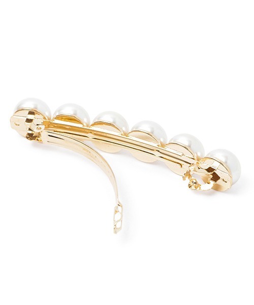 866【激レア入手困難】スワロフスキー付パールバレッタ／オケージョン