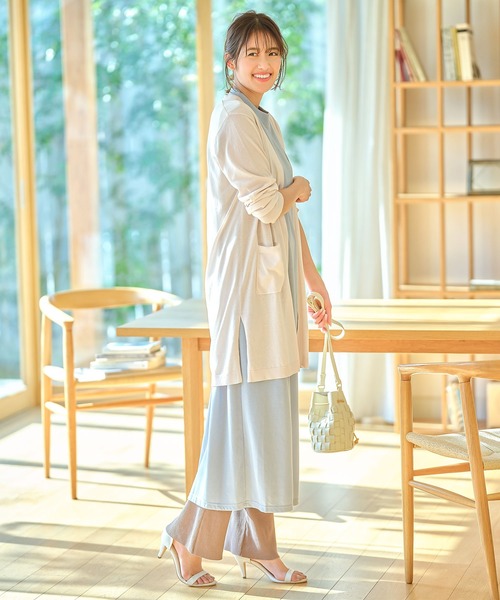 KOBE LETTUCE（コウベレタス）の「[バンブーコットン]ニットシアーカーディガン[C4523]（カーディガン/ボレロ・レディース・ホワイト系その他/グレイッシュベージュ/イエロー系その他/ライラック/ブラック/カーキ・FREE）」の7枚目の写真