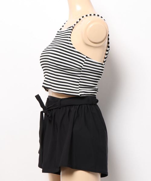 LEAD（リード）の「タンキニビキニ水着3点セット（水着・レディース・ブラック/カーキ・M）」の11枚目の写真