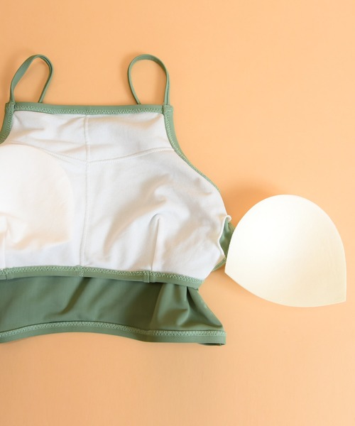 LEAD（リード）の「タンキニビキニ水着3点セット（水着・レディース・ブラック/カーキ・M）」の16枚目の写真