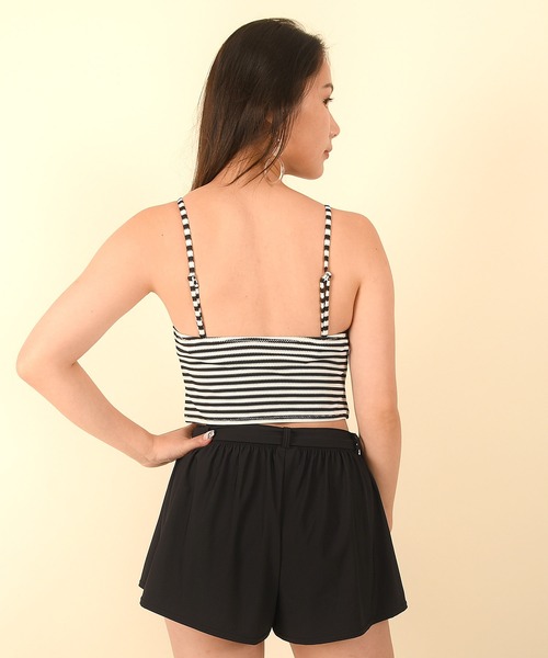 LEAD（リード）の「タンキニビキニ水着3点セット（水着・レディース・ブラック/カーキ・M）」の5枚目の写真