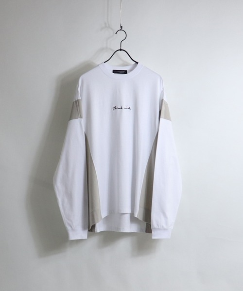 Confirm(コンファーム)の「Confirm / コンファーム サイド切り替えビッグシルエットロンT(Tシャツ/カットソー・メンズ・ホワイト/ブラック/ホワイト系その他・FREE)」の19枚目の写真